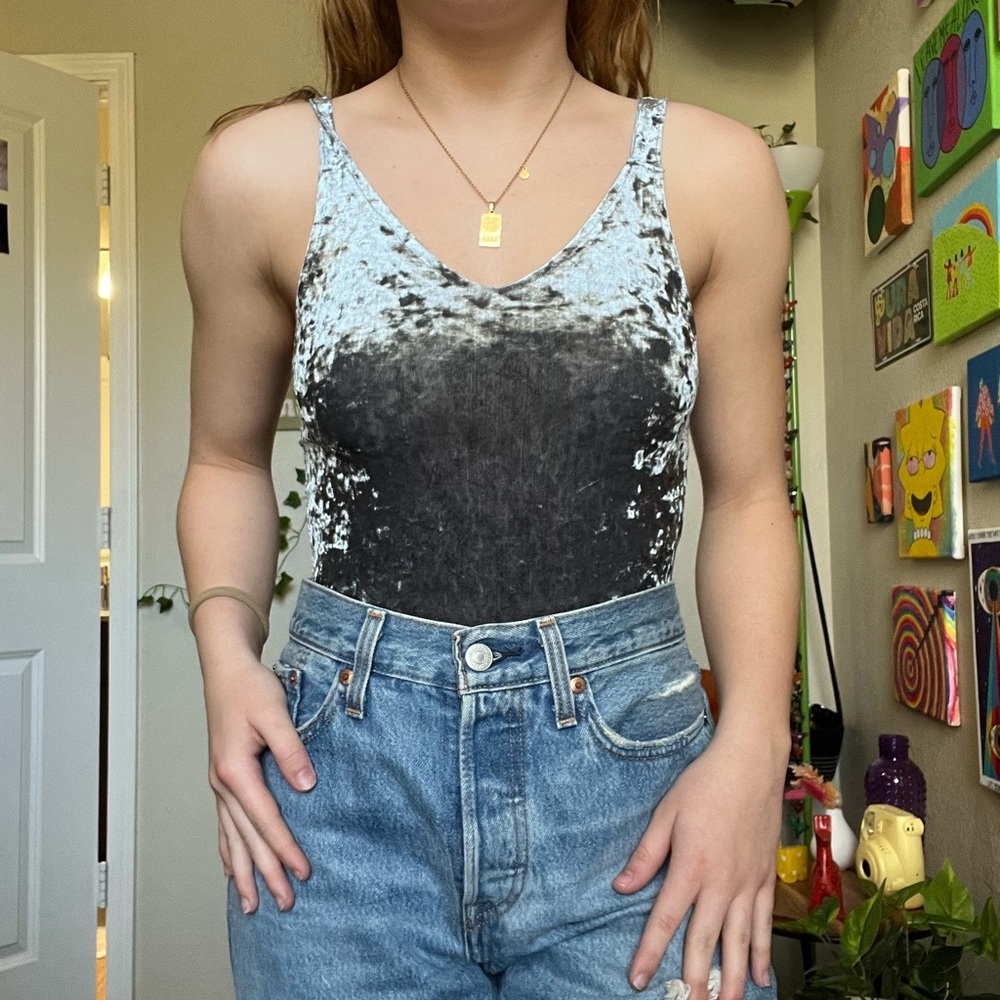 Velvet Cross Back Bodysuit